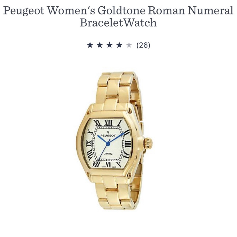 Peugeot Women's Goldtone Roman Numeral Bracelet Watch